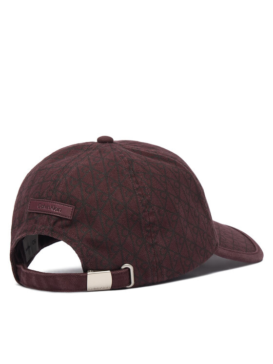 Calvin Klein Calvin Klein Baseball sapka Emblem Print W Leather Patch Cap LV04F5036G Bordó
