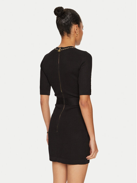 Elisabetta Franchi Elisabetta Franchi Sukienka dzianinowa AM-92B-46E2 Czarny Regular Fit