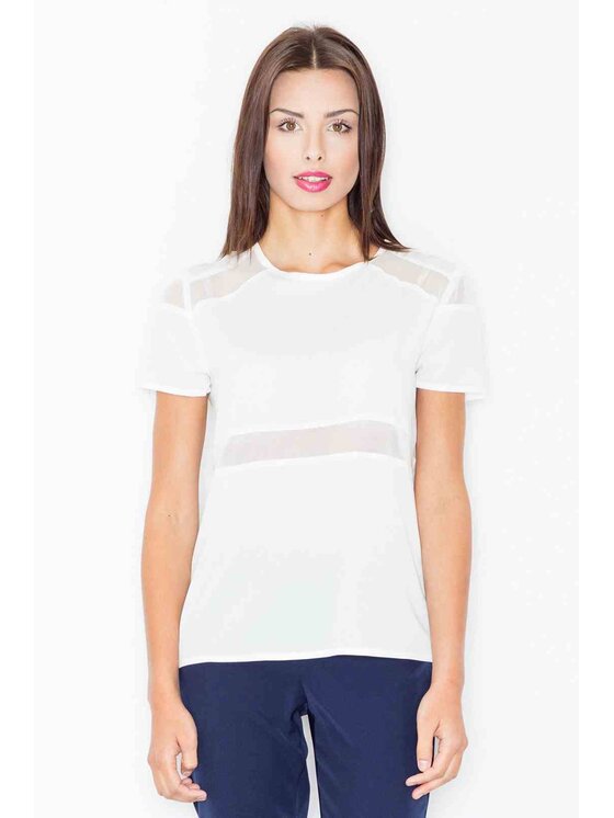 FIGL FIGL Halenka M468 Bílá Regular Fit