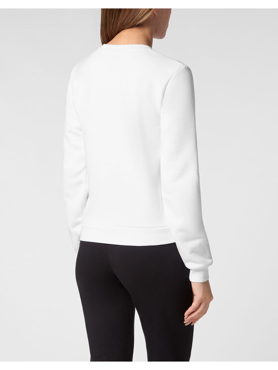 Plein Sport Plein Sport Longsleeve 14241 Biały Regular Fit