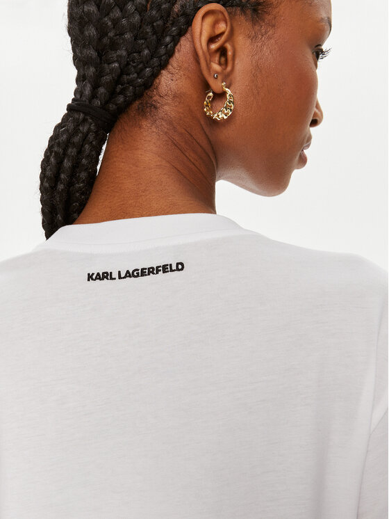 KARL LAGERFELD KARL LAGERFELD T-Shirt Ikonik 2.0 245W1712 Λευκό Regular Fit