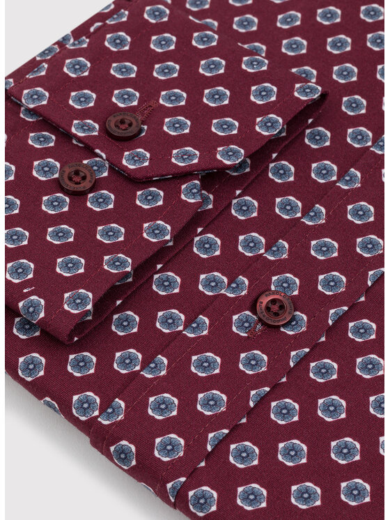 Pako Lorente Pako Lorente Koszula P23WF-1X-019 Bordowy Slim Fit