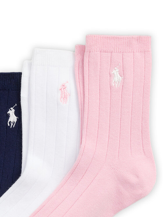 Polo Ralph Lauren Polo Ralph Lauren Set 3 parov otroških visokih nogavic 447979308001 Pisana