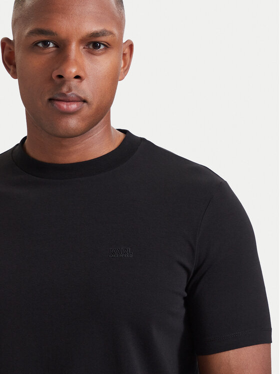 KARL LAGERFELD KARL LAGERFELD Tričko 755030 564235 Čierna Regular Fit