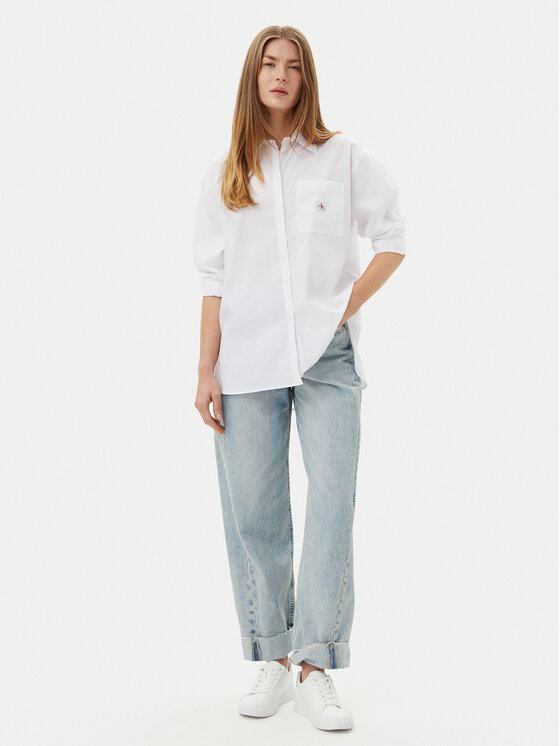Calvin Klein Jeans Calvin Klein Jeans Košeľa LV047C143G Biela Relaxed Fit