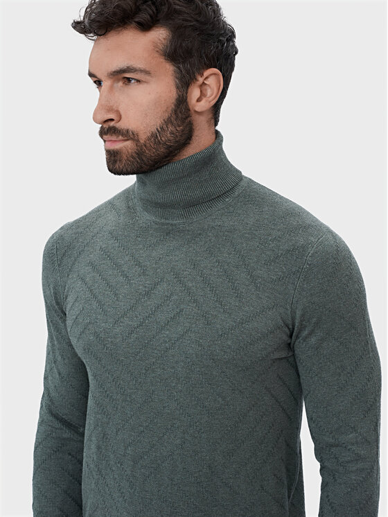 Evenemen Evenemen Sweter Golf Zielony Slim Fit