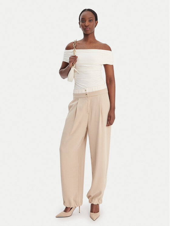 Liu Jo Sport Liu Jo Sport Pantaloni di tessuto TA6150 TS923 Beige Regular Fit