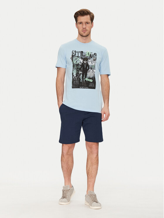 Blend Blend Szorty sportowe 20717881 Granatowy Regular Fit