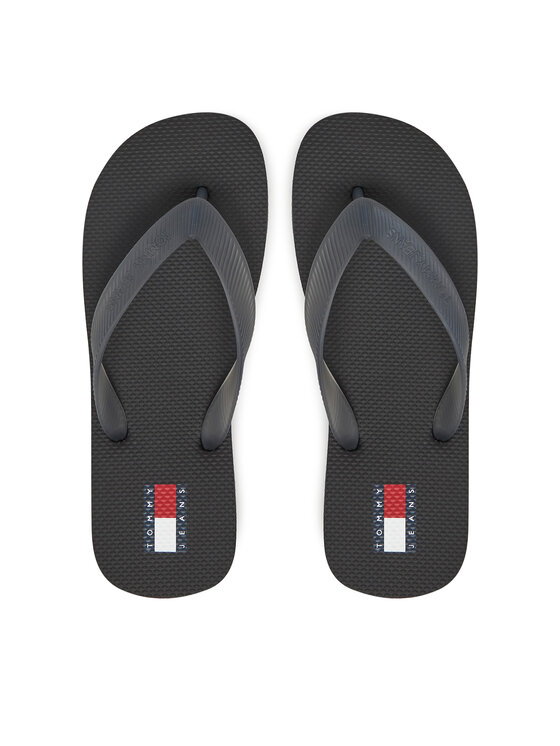 Flip flop Tommy Jeans Tjw Logo Flip Flop EN0EN02447 Negru