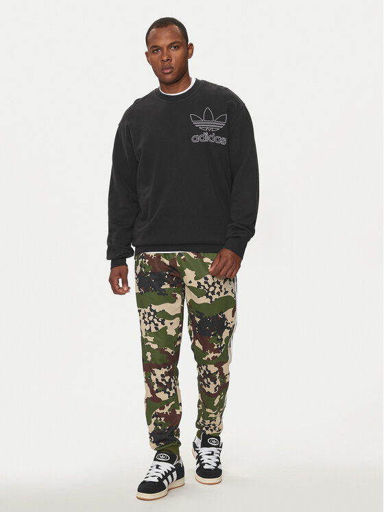 adidas adidas Суитшърт adicolor Outline Trefoil IU2350 Черен Loose Fit
