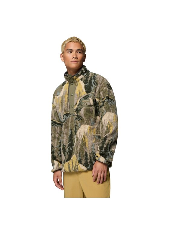 Columbia Columbia Polar Helvetia II Printed Half Snap Fleece 2098461397 Zielony Regular Fit