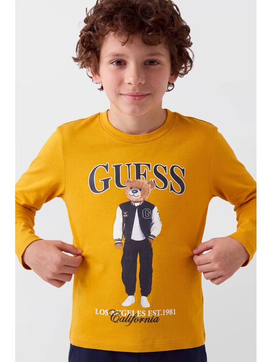 Guess Kids Guess Kids T-Shirt 184439 Pomarańczowy Classic Fit