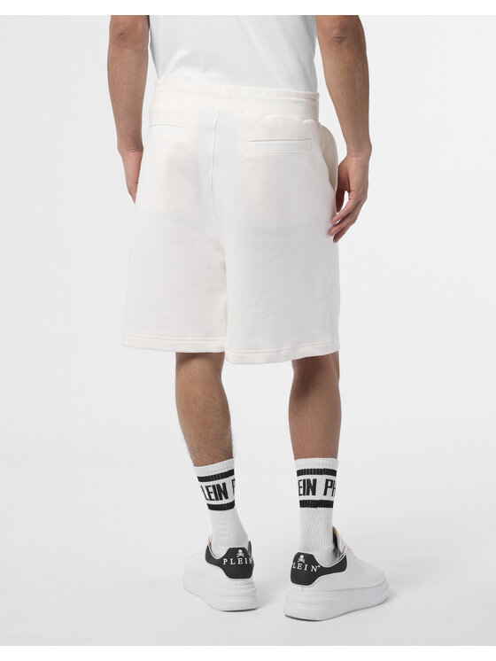PHILIPP PLEIN PHILIPP PLEIN Sportovní kraťasy 29831 Bílá Jogger Fit