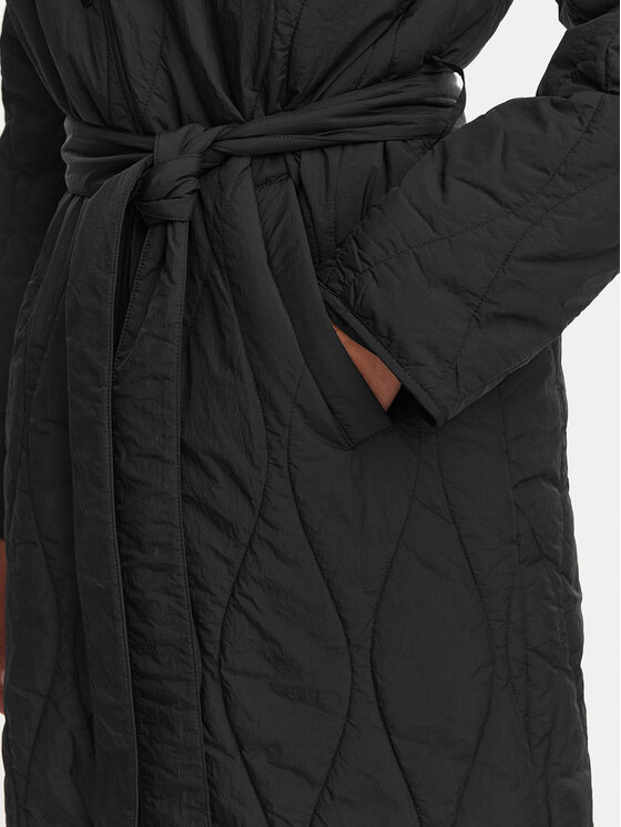 Simple Simple Cappotto di transizione 62KUDP102 Nero Regular Fit
