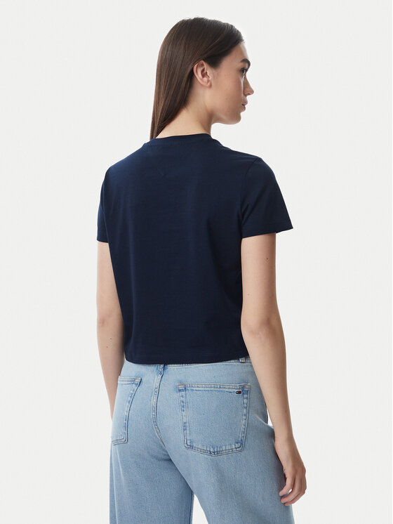 Tommy Jeans Tommy Jeans T-shirt Flag DW0DW22818 Blu scuro Regular Fit