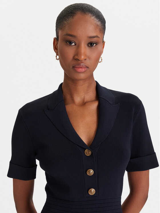 Guess Guess Úpletové šaty W5YK29 Z0130 Tmavomodrá Slim Fit