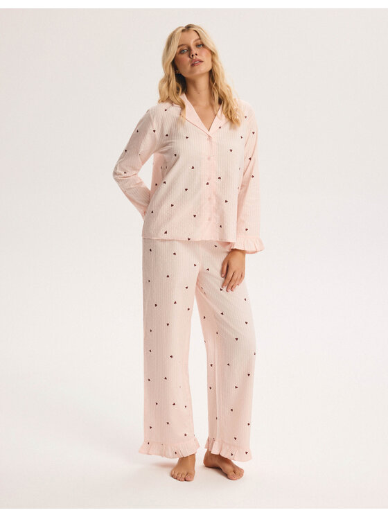 Esotiq Esotiq Piżama 46257 Różowy Regular Fit