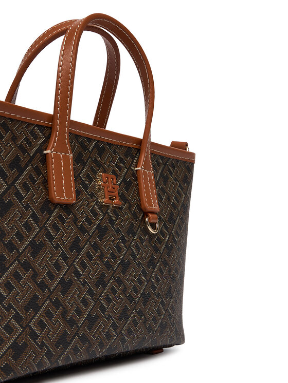 Tommy Hilfiger Tommy Hilfiger Soma Th Monoplay Mini Tote Le AW0AW18848 Melns