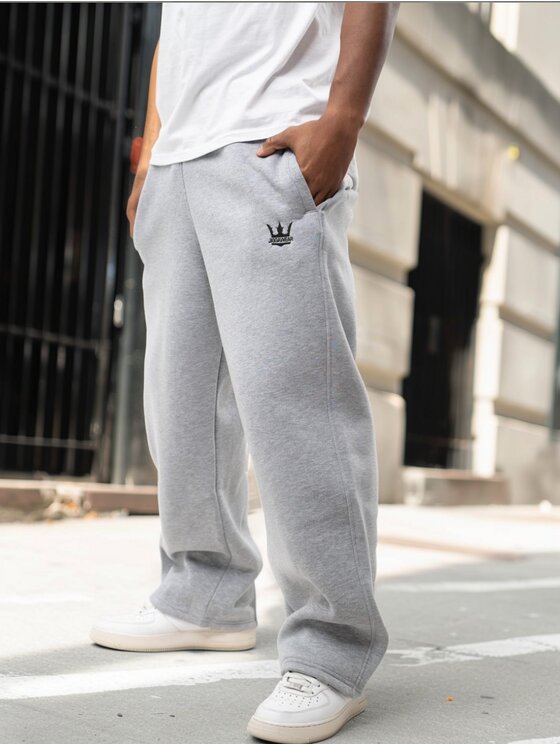 Jigga Wear Jigga Wear Spodnie dresowe Szerokie luźna za duże uliczne drawcord Szary Baggy Fit