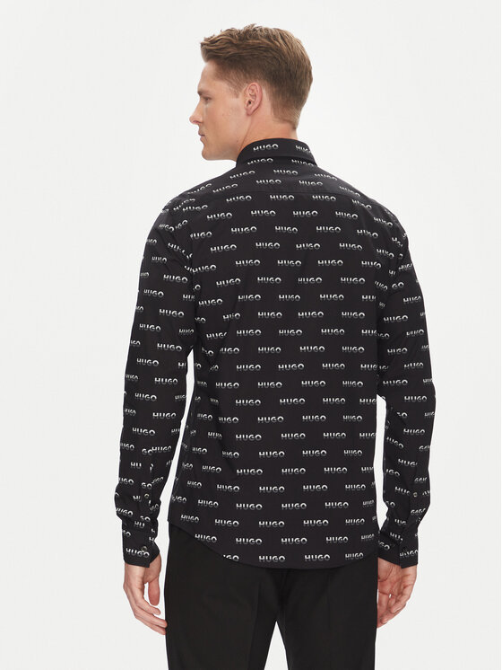 HUGO HUGO Сорочка Ermo 50545349 Чорний Slim Fit
