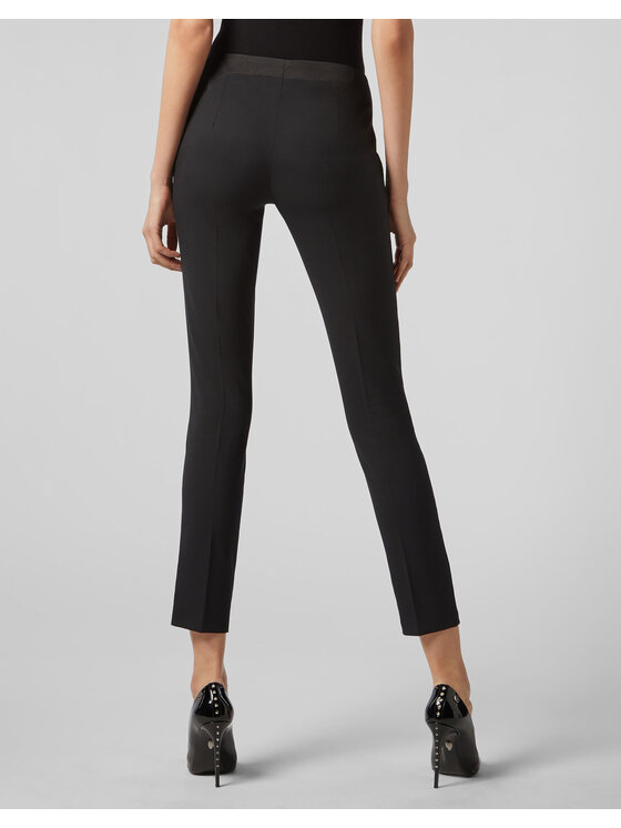 PHILIPP PLEIN PHILIPP PLEIN Spodnie materiałowe 28571 Czarny Flare Fit