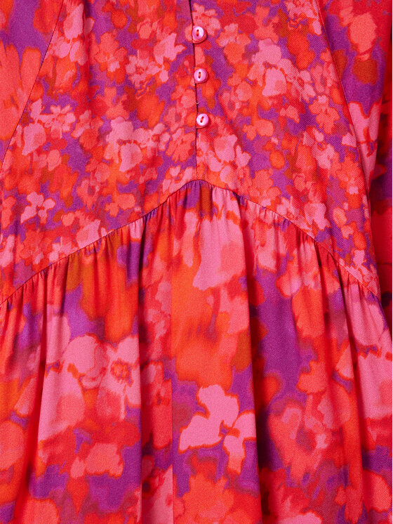 Desigual Desigual Elegantes Kleid 23WGVW03 Rot Regular Fit