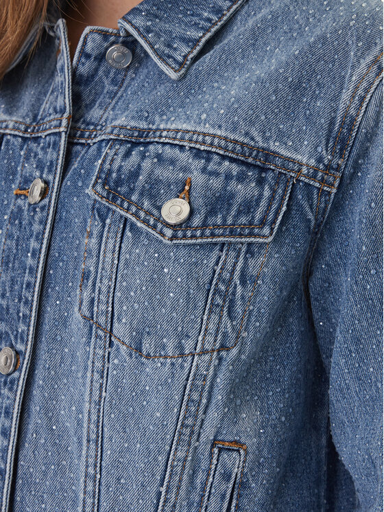 Guess Jeans Guess Jeans Τζιν μπουφάν W6GN14 D0971 Μπλε Regular Fit