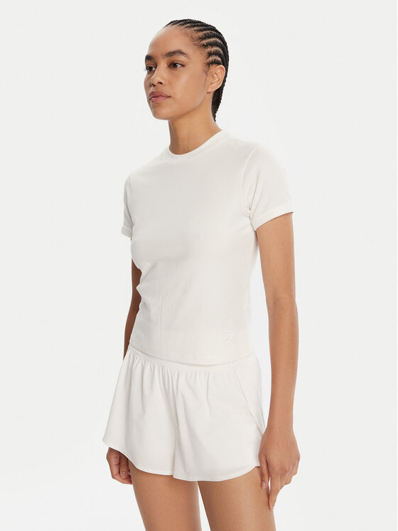 Reebok T-Shirt RK25309CCW Bílá Slim Fit
