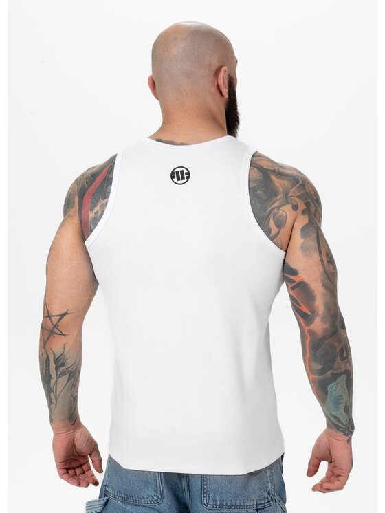 PITBULL PITBULL Tank top Tank Biały Regular Fit