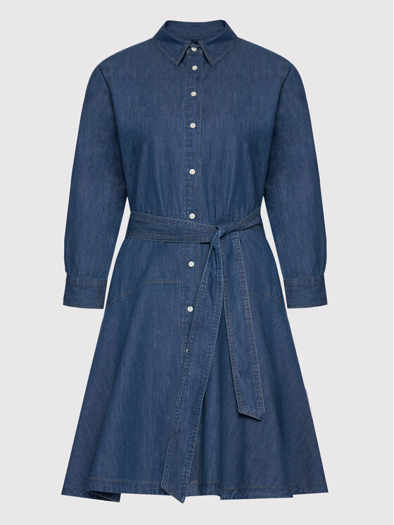 LAUREN RALPH LAUREN Lauren Ralph Lauren Džinsinė suknelė 200862171001 Tamsiai mėlyna Regular Fit