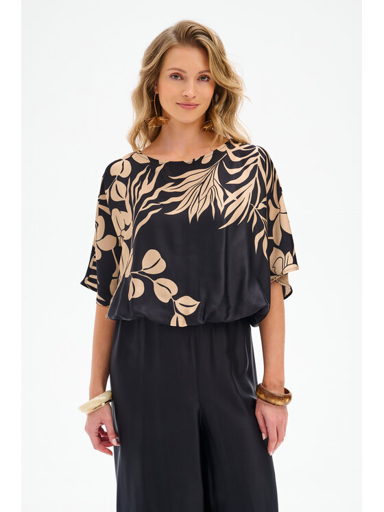 blue shadow blue shadow Bluzka Bardo Czarny Regular Fit