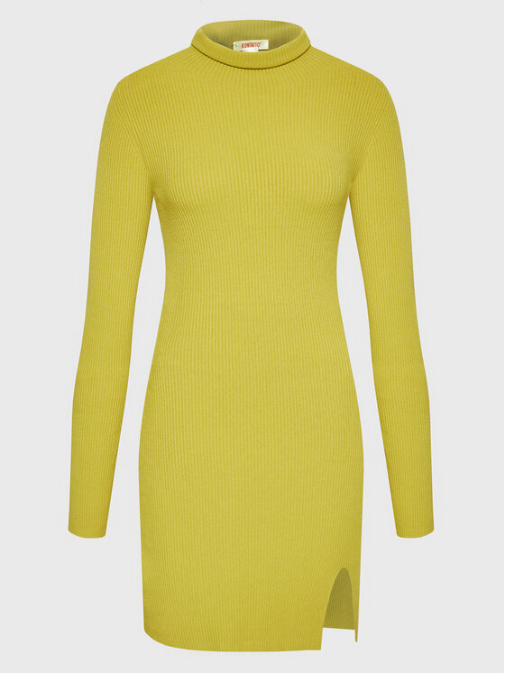 Vestito di maglia 3M7632N Verde Slim Fit