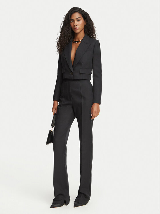 Elisabetta Franchi Elisabetta Franchi Spodnie materiałowe PA-186-67E2-V400 Czarny Regular Fit