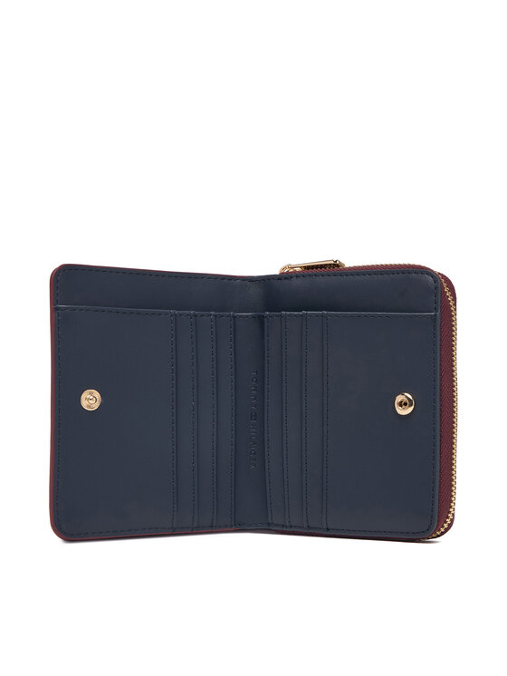 Tommy Hilfiger Tommy Hilfiger Geldbörse Th Icon Med Za Flap AW0AW17742 Dunkelrot