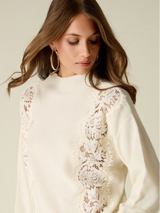 Oltre Oltre Maglione M373J005630N011 Bianco Regular Fit