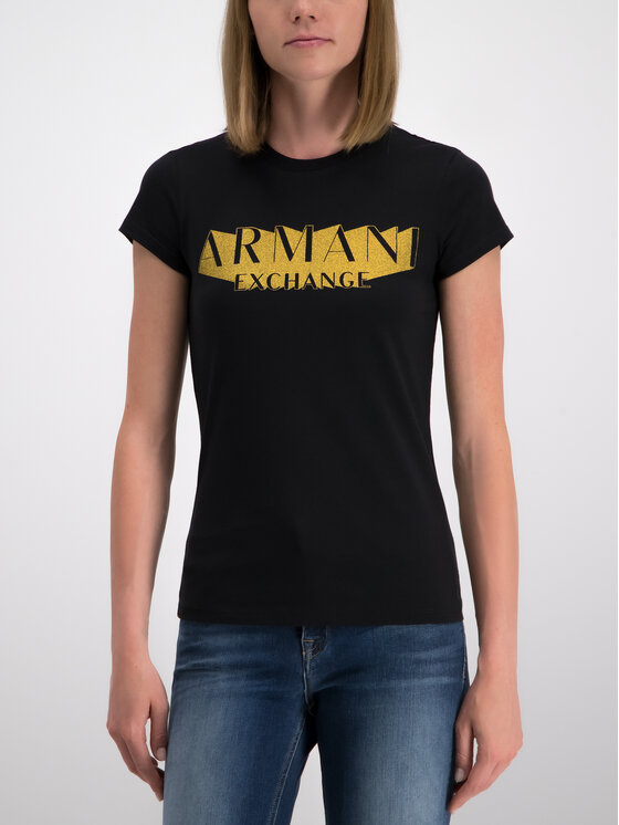Armani Exchange Armani Exchange T-shirt 6GYTEB YJR9Z 1200 Noir Slim Fit