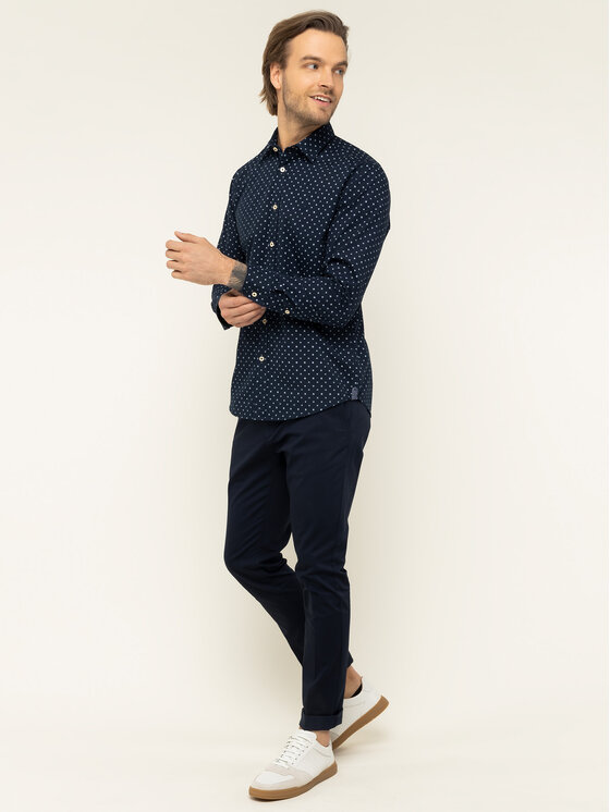 Marc O'Polo Marc O'Polo Marškiniai 931 7438 42142 Tamsiai mėlyna Regular Fit