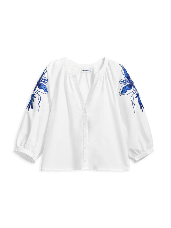Desigual Desigual Bluză Cratos 25SWBW03 Alb Loose Fit