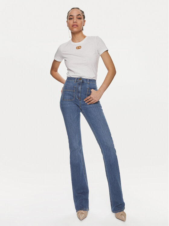 Elisabetta Franchi Elisabetta Franchi T-Shirt MA-52N-41E2-V180 Biały Regular Fit