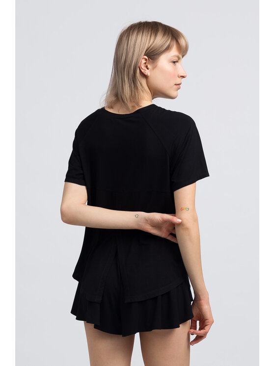 LaLupa LaLupa Koszula nocna LA044 Czarny Comfortable Fit