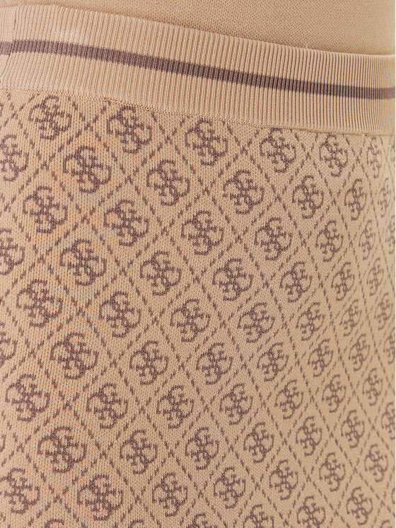 Guess Guess Pouzdrová sukně W4BD53 Z37K0 Béžová Regular Fit