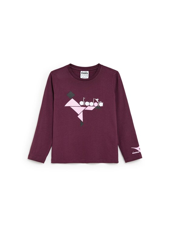 Diadora Diadora Bluzka JG.T-SHIRT LS GLEE Fioletowy Basic Fit