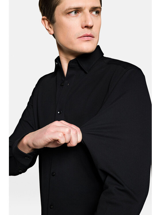 Lancerto Lancerto Koszula Gabbie KO073222000023 Czarny Slim Fit
