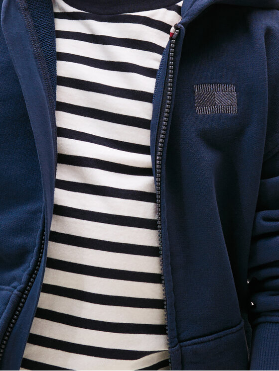 Tommy Hilfiger Tommy Hilfiger Bluza Tonal Flag KB0KB09750 Granatowy Regular Fit