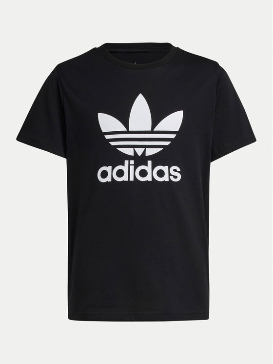 adidas adidas Футболка adicolor Trefoil IY7421 Чорний Regular Fit