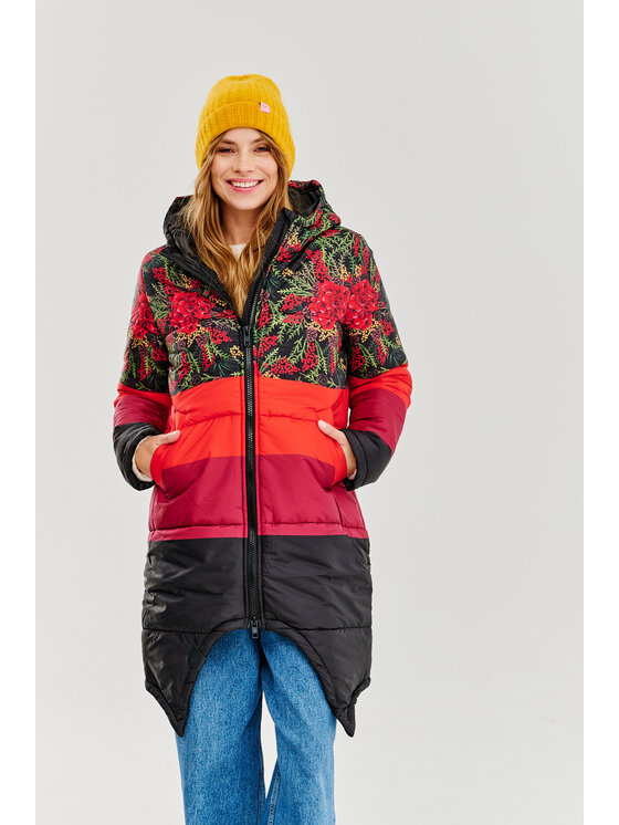 NAOKO NAOKO Zimné bundy Red River Rock Červená Regular Fit