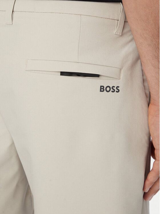 BOSS BOSS Pantalon scurți din material S Commuter 10.5 Inch 50540337 Bej deschis Slim Fit