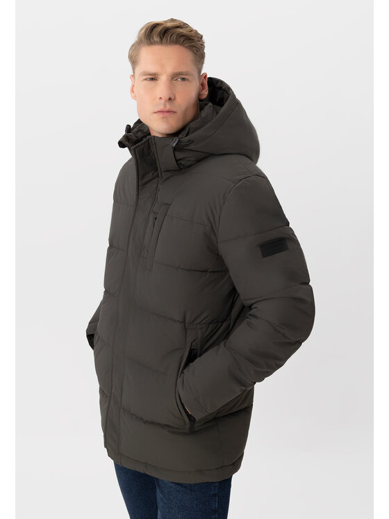 Volcano Volcano Kurtka puchowa J-GILBERT Zielony Regular Fit