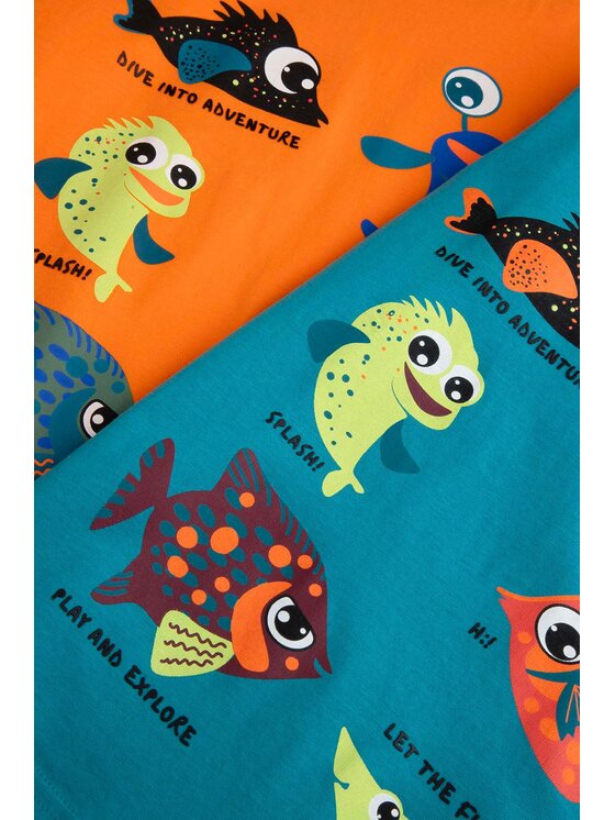 Coccodrillo Coccodrillo Tričko WC6143202FBK-006 Oranžová Regular Fit