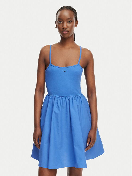 Tommy Jeans Tommy Jeans Φόρεμα καλοκαιρινό DW0DW22352 Μπλε Slim Fit